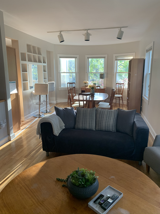 dining room - furnished 3-bedroom, 2-bathroom at Harvard Square, with parking, available as of August 1, 2026 Condo
