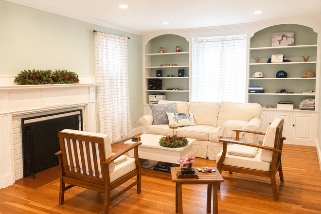 livingroom - Chestnut Hill 4BR Near T | Baker School | Garage + Finished Basement House