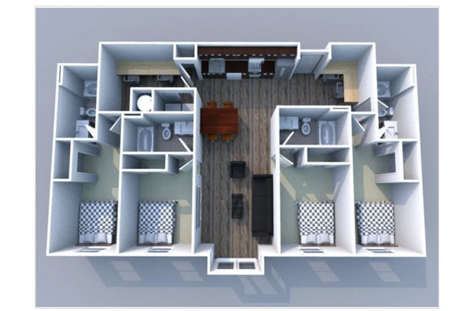 Floor Layout, You would be in the second left most one - South Street Station