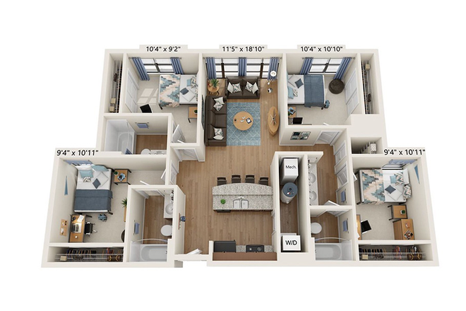 Floor plan - Female UMD student needed — Lease takeover at a discount