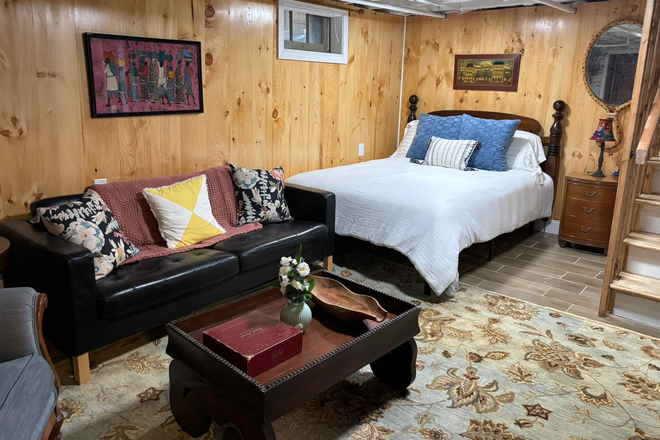 Sleeping and living area - Blue Back Burrow Apartments