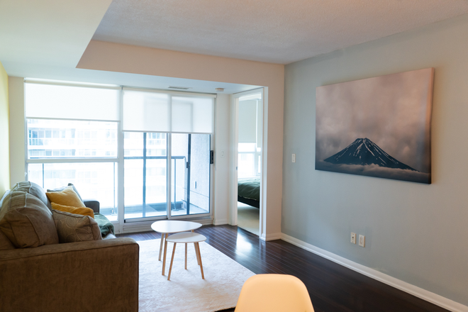 Living room - WaterPark | Fully furnished & equipped 1BD downtown condo in an incredible location, steps to TTC