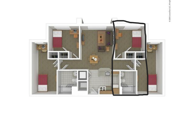 Taken from SCC website, layout is slightly different - Quiet, Convenient Location in SCC Apartments
