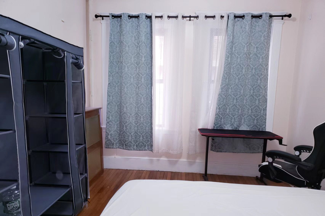 Good-sized bedroom with 2 big windows facing court-yard at $1,365/month - Furnished Room near Shops, BU & T to NEU, Harvard & MIT, In-Unit Laundry, AC, Incl Heat/HW, No Fee