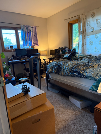 Current room is occupied until June 28th. She works from home. Bed and night stand is included as well as a dresser. - House /ADU
