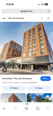 Outside View - The Link Evanston (5 minutes walk to campus)