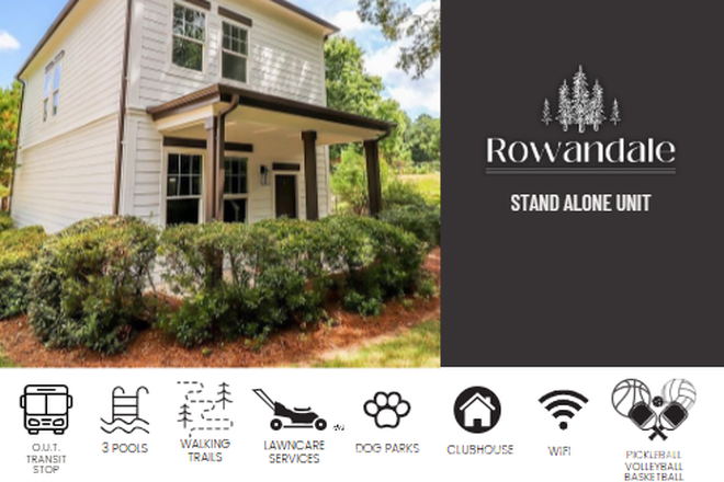 Outside, with amenities listed - Rowandale