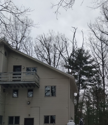 Deck off bedroom - Quiet, private apt, 4.3 miles from Amherst Cntr
