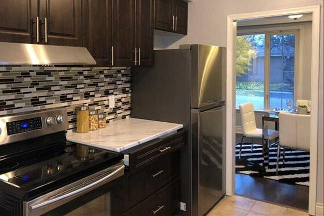 Kitchen shared by 3 female in the same unit - One Furnished Room with Ind. Bath in Bright Bungalow Main Floor with  3 BR 2B shared by 3 females House