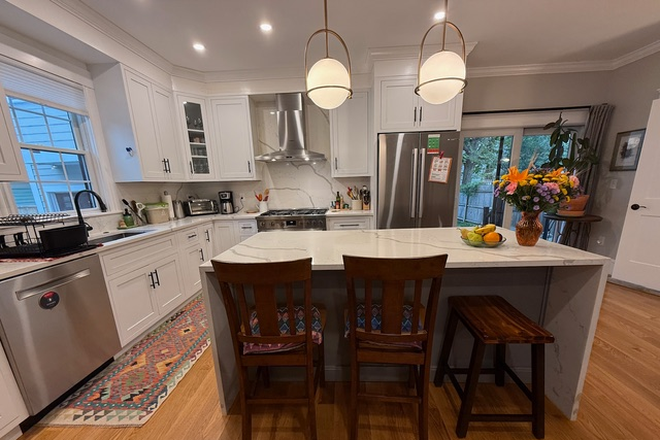 Kitchen - Sunny townhouse on three floors in central Jamaica Plain