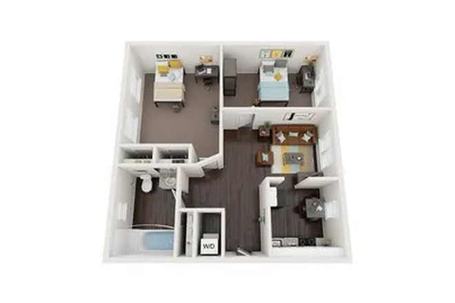 floorplan - Towson Place Apartments, short walking distance from campus