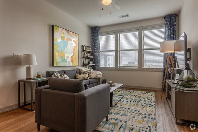 Living Room Example - The Hudson at College Station - Studio Apartment