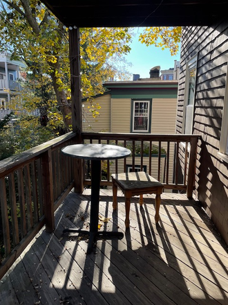 Back porch - 4 bedroom large apartment with great sunlight; updated kitchen and bathroom and porch. very close t