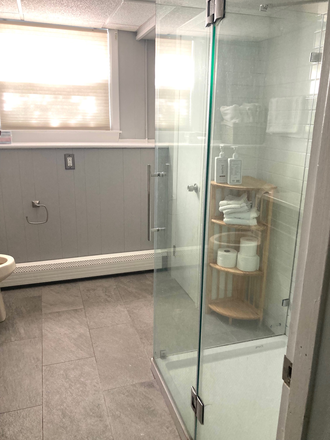 Downstairs bathroom - Seabreeze Home Close to URI, Newport in Narragansett  Move in ready for 1-2 women renters.