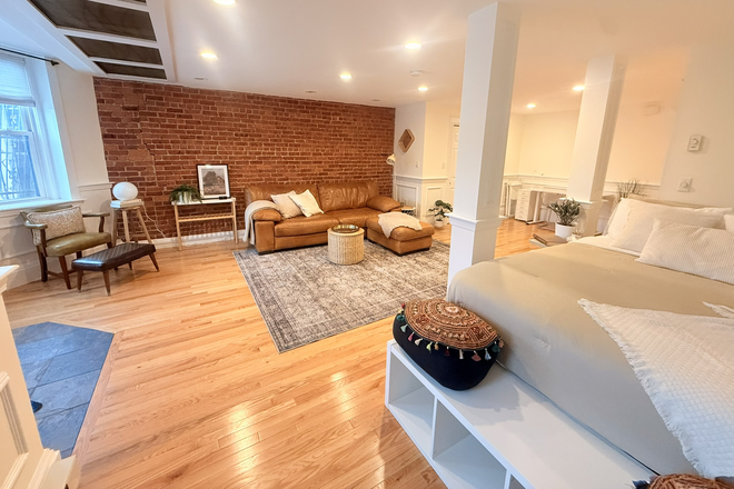 living area - view from full length mirror - FURNISHED STUDIO — 689 SQ FT — LONGWOOD / BROOKLINE BORDER Condo