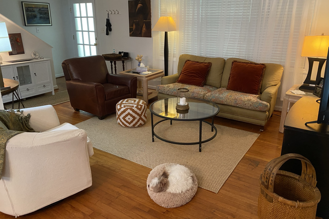 Living area - Lovely townhouse and yard, off street parking,  fully furnished, *WALK TO CAMPUS