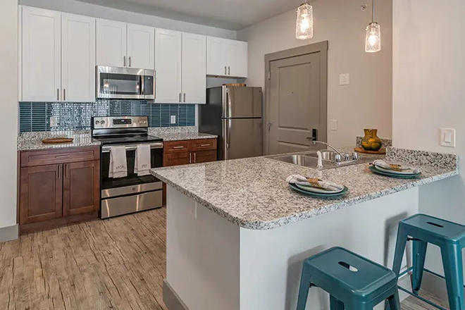 Kitchen - ($859/month) Modern Living Near UMass: C2 Double Bedroom at North 116 Flats