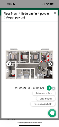 Apartment floorplan - Cedar Green Apartment sublease needed