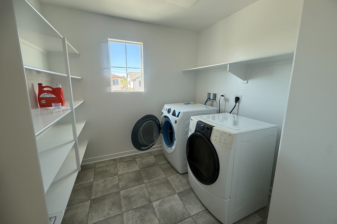 laundry room - BRAND NEW furnished Guest suite -- private bathroom, entrance, kitchnette, near UCR /UCR Suite 100 House