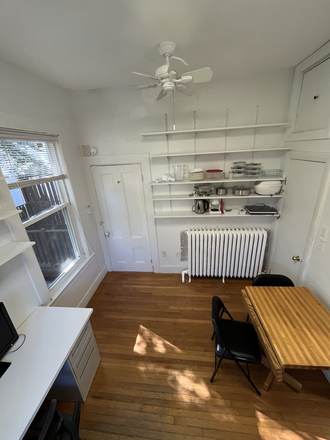 view from loft bed - Furn Studio 1st fl. w utilit & AC; Port Sq; wash, dry, bath, kitch, refrig. ceram cooktp, Intnet, TV House