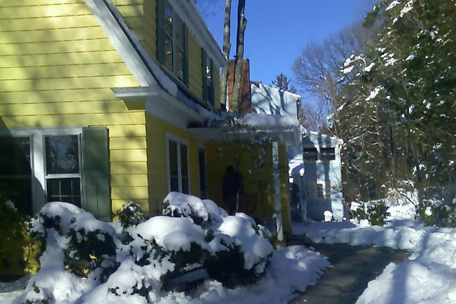 BACK OF HOUSE IN WINTER - Beautiful Dutch Colonial on UMASS CAMPUS!