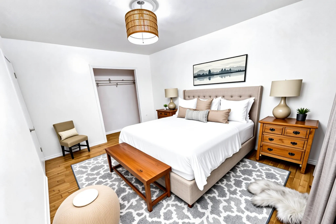 Bedroom - Largest 1-Bedroom 1-Bath on the Market! Now with a Laundry Center! Duplex