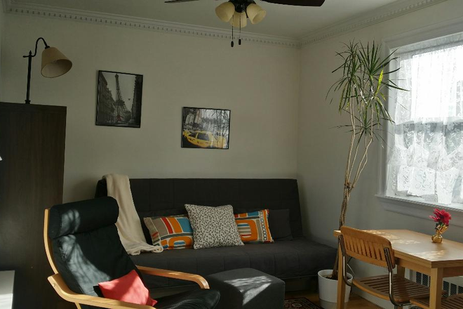 Living area - Furnished 1BR apt-400 W 147 St-New York City