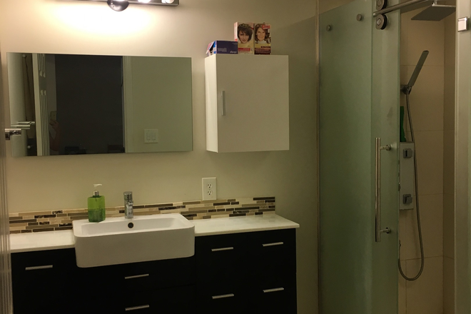Bathroom - Furnished 1bd Basement Apartment