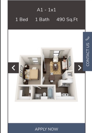 Floor plan - Sublease at The Landing Apartments