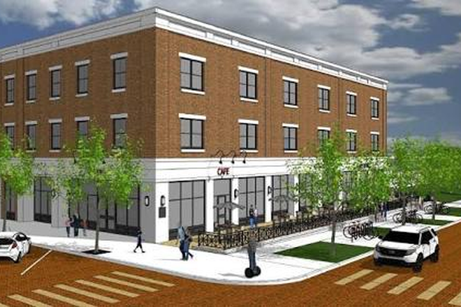 Outside Street View - The Harrison Apartments