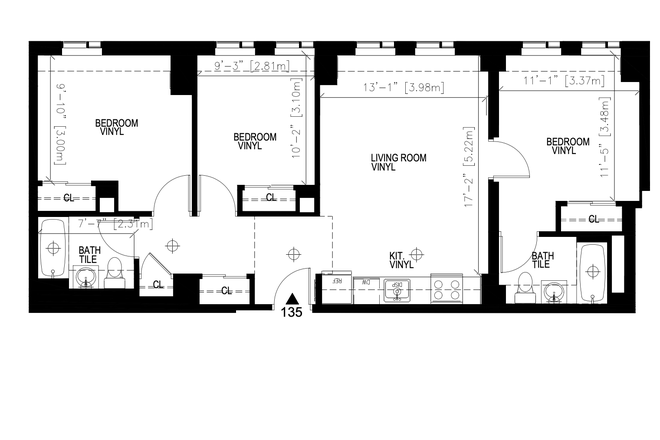 Layout - 1 bedroom w/ ensuite bathroom available at One Western Avenue on HBS campus