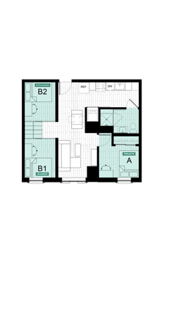 floor plan (A bedroom) - Sublease Over Summer at HUB