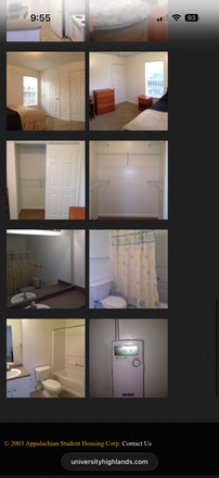 Bedroom and bathroom - University Highlands Apartments