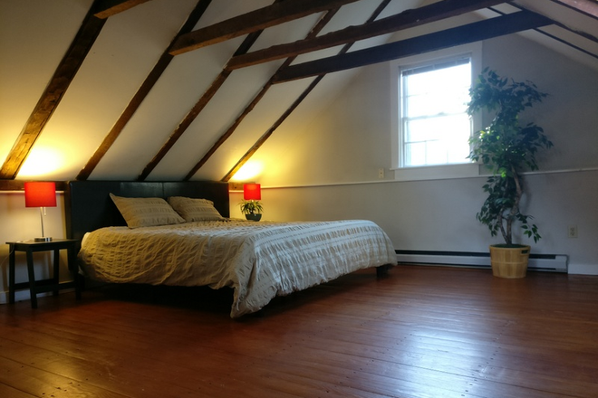 Second floor bedroom. - Cozy,  quiet two-story apartment, easy walk to campus.