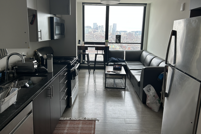 Kitchen/Living room with beautiful view, fully furnished, and comfortable - Lightview Apartments