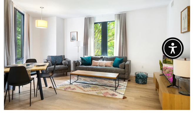 Living Area - 1 East Pleasant Apartments, right in downtown and by many bus stops