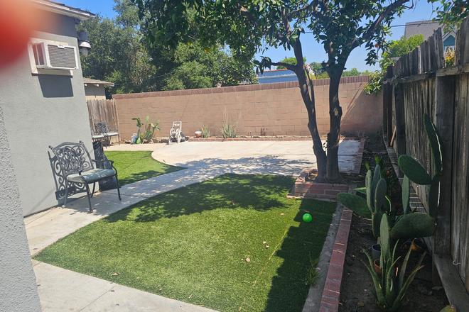 Back Yard - This 3 bed 1 bath HOUSE, will be ready for 08/08/2026 move-in