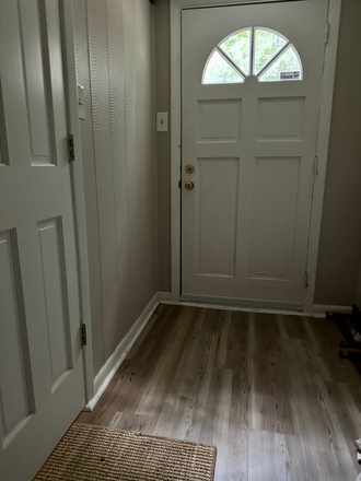 Private entrance into the apartment. - Furnished basement apartment, private entrance