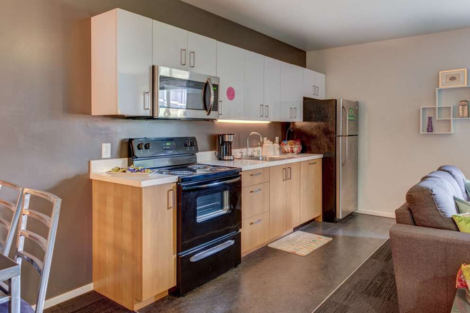 Kithcen (NOT EXACT UNIT) - Yugo Skybox, 3 Bed 2 Bath, next to Matthew Knight Apartments