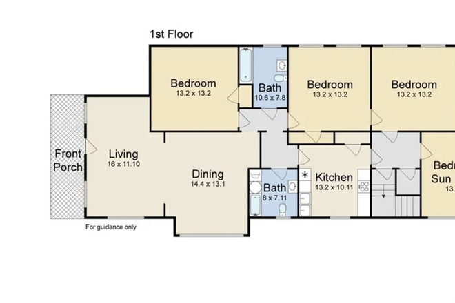 Floor plan - Bedroom(s) available in lower unit - 5 min walk to campus Duplex