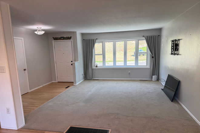 Main level living room and front door - Beautiful, spacious home w/garage & yard close to UCCS in quiet neighborhood