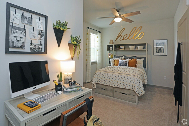 Bedroom in similar apartment - The Finmore at 241 Apartments