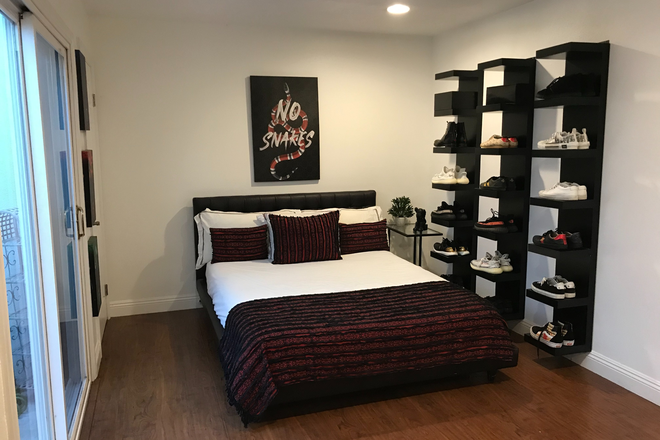 Bedroom with double mirror closet - Room for rent in a single level detached house. Close to UCI,  Wholesome choice.