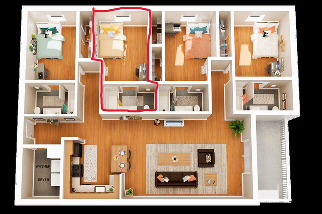 Bedroom Floor Plan - The Union