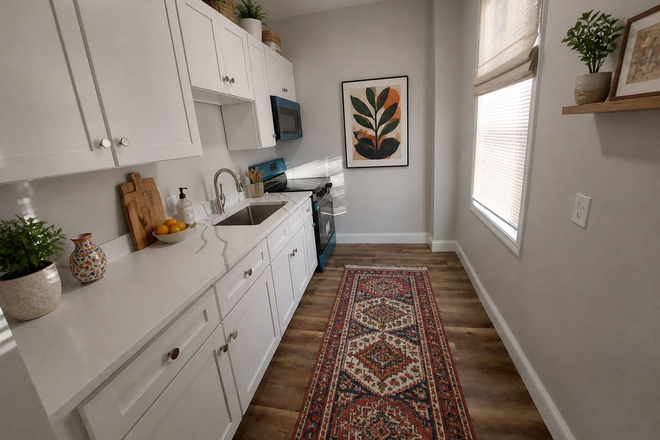 Kitchen virtually staging - Newly Renovated 3BR/1BA in Roxbury – Modern & Student-Friendly! 🎓✨ Apartments