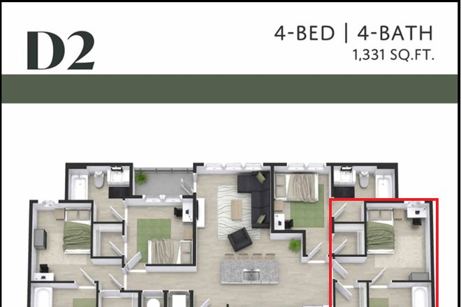 UF Student Apartment Floor Plans | Monarch Gainesville - Monarch Apartments