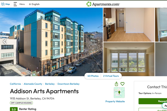 outside - addison arts apartment