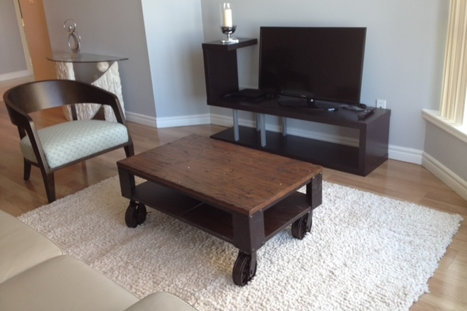 Living room - Furnished One-Bedroom Condo In the Minto Plaza at 38 Elm Street. All utilities included.