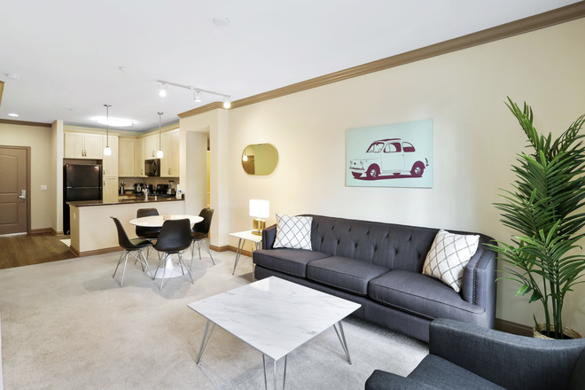 Living Room - Fully Furnished Student / Intern Housing - Private Room