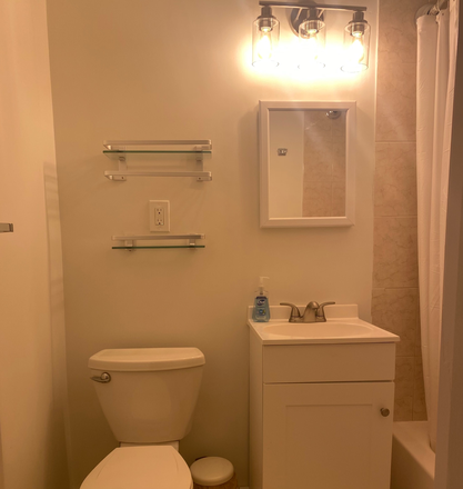Bathroom - One BR with Private BA for Rent (Fully-furnished) in Unit of 2 BRs  & 2 BAs, 0.1 Miles to NEU Apartments